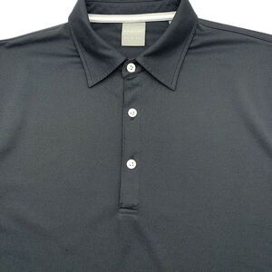 Dunning Men's Solid Black Slim‎ Fit Short Sleeve XL Golf Polo Shirt